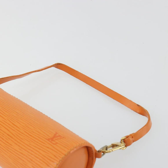 LOUIS VUITTON Epi Soufflot Pouch Accessory Pouch Orange Mandarin LV Auth 191498A