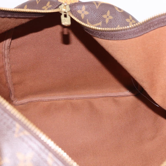 LOUIS VUITTON Monogram Keepall 55 Boston Bag M41424 LV Auth 191508