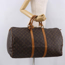 LOUIS VUITTON Monogram Keepall 55 Boston Bag M41424 LV Auth 191508-24