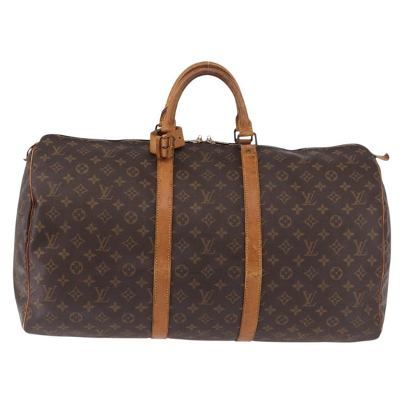 LOUIS VUITTON Monogram Keepall 55 Boston Bag M41424 LV Auth 191508