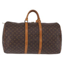 LOUIS VUITTON Monogram Keepall 55 Boston Bag M41424 LV Auth 191508-2