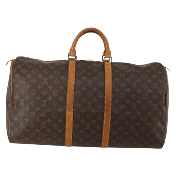 LOUIS VUITTON Monogram Keepall 55 Boston Bag M41424 LV Auth 191510
