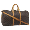 LOUIS VUITTON Monogram Keepall Bandouliere 45 Boston Bag M41418 LV Auth 191514-1