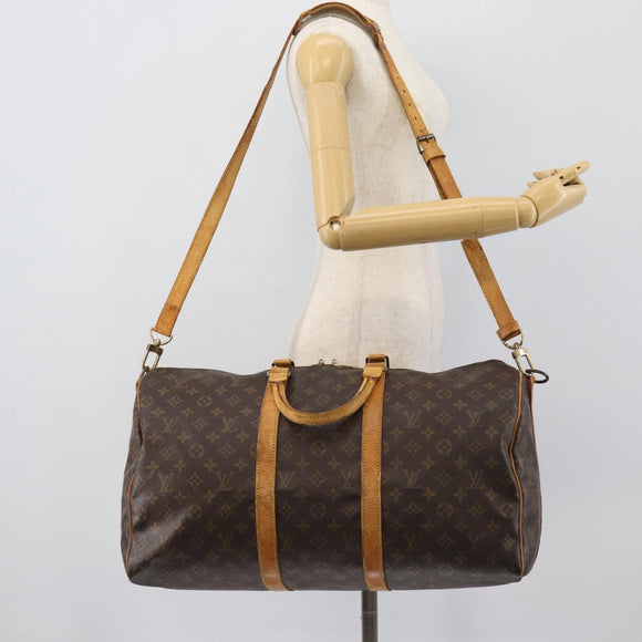 LOUIS VUITTON Monogram Keepall Bandouliere 45 Boston Bag M41418 LV Auth 191514