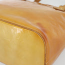 LOUIS VUITTON Monogram Vernis Houston Hand Bag Beige M91004 LV Auth 191516-10