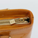 LOUIS VUITTON Monogram Vernis Houston Hand Bag Beige M91004 LV Auth 191516-14