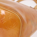 LOUIS VUITTON Monogram Vernis Houston Hand Bag Beige M91004 LV Auth 191517-16