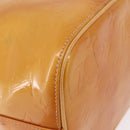 LOUIS VUITTON Monogram Vernis Houston Hand Bag Beige M91004 LV Auth 191517-17