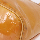 LOUIS VUITTON Monogram Vernis Houston Hand Bag Beige M91004 LV Auth 191517-18