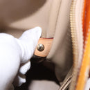 LOUIS VUITTON Monogram Vernis Houston Hand Bag Beige M91004 LV Auth 191517-12