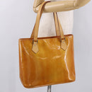 LOUIS VUITTON Monogram Vernis Houston Hand Bag Beige M91004 LV Auth 191517-26