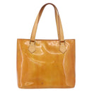 LOUIS VUITTON Monogram Vernis Houston Hand Bag Beige M91004 LV Auth 191517-13