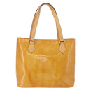 LOUIS VUITTON Monogram Vernis Houston Hand Bag Beige M91004 LV Auth 191517-2
