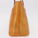 LOUIS VUITTON Monogram Vernis Houston Hand Bag Beige M91004 LV Auth 191517-4