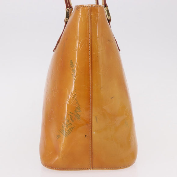 LOUIS VUITTON Monogram Vernis Houston Hand Bag Beige M91004 LV Auth 191517