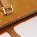 LOUIS VUITTON Monogram Vernis Houston Hand Bag Beige M91004 LV Auth 191517-9