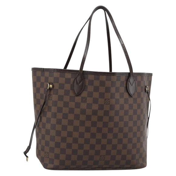 LOUIS VUITTON Damier Ebene Neverfull MM Tote Bag N51105 LV Auth 191519