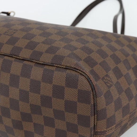 LOUIS VUITTON Damier Ebene Neverfull MM Tote Bag N51105 LV Auth 191519