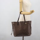 LOUIS VUITTON Damier Ebene Neverfull MM Tote Bag N51105 LV Auth 191519-21