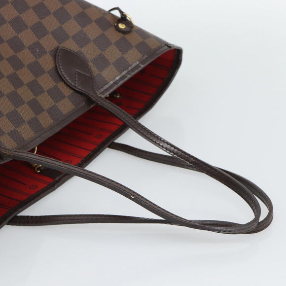 LOUIS VUITTON Damier Ebene Neverfull MM Tote Bag N51105 LV Auth 191519