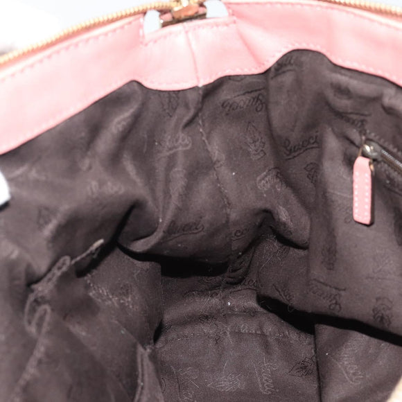 GUCCI GuccissimaGG Sukey Hand Bag Leather Pink Gold 247902 Auth 191520