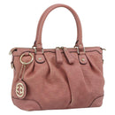 GUCCI GuccissimaGG Sukey Hand Bag Leather Pink Gold 247902 Auth 191520-1