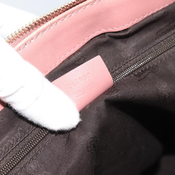 GUCCI GuccissimaGG Sukey Hand Bag Leather Pink Gold 247902 Auth 191520