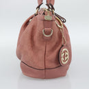 GUCCI GuccissimaGG Sukey Hand Bag Leather Pink Gold 247902 Auth 191520-3