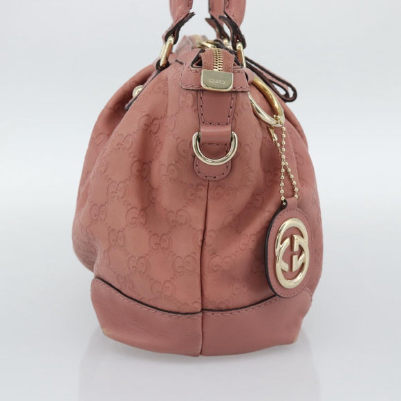 GUCCI GuccissimaGG Sukey Hand Bag Leather Pink Gold 247902 Auth 191520