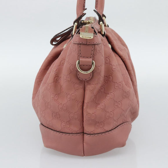 GUCCI GuccissimaGG Sukey Hand Bag Leather Pink Gold 247902 Auth 191520