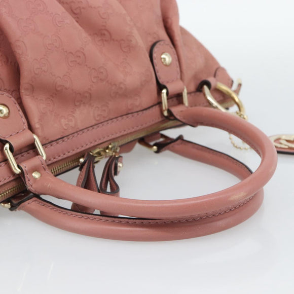 GUCCI GuccissimaGG Sukey Hand Bag Leather Pink Gold 247902 Auth 191520