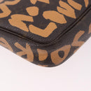 LOUIS VUITTON Monogram Graffiti Pochette Accessoires Orange M92193 Auth 191523-18