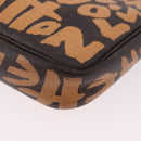 LOUIS VUITTON Monogram Graffiti Pochette Accessoires Orange M92193 Auth 191523-19