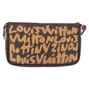 LOUIS VUITTON Monogram Graffiti Pochette Accessoires Orange M92193 Auth 191523-2