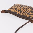 LOUIS VUITTON Monogram Graffiti Pochette Accessoires Orange M92193 Auth 191523-8