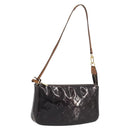 LOUIS VUITTON Monogram Vernis Pochette Pouch Amarante M91576 LV Auth 191524-1