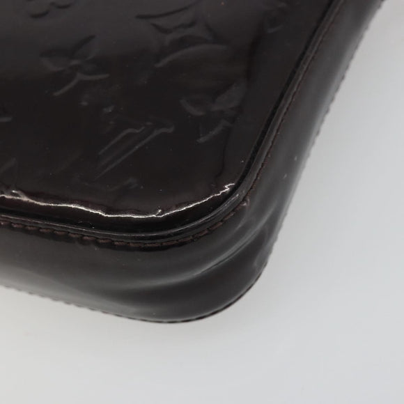 LOUIS VUITTON Monogram Vernis Pochette Pouch Amarante M91576 LV Auth 191524