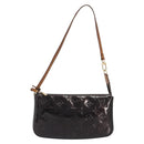 LOUIS VUITTON Monogram Vernis Pochette Pouch Amarante M91576 LV Auth 191524-13