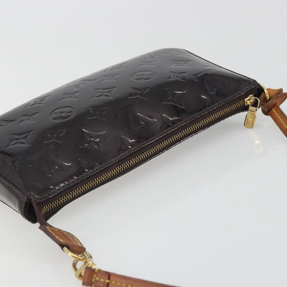 LOUIS VUITTON Monogram Vernis Pochette Pouch Amarante M91576 LV Auth 191524