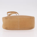Salvatore Ferragamo Gancini Tote Bag Leather Beige Silver Auth 191526-7