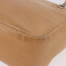 Salvatore Ferragamo Gancini Tote Bag Leather Beige Silver Auth 191526-10