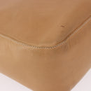 Salvatore Ferragamo Gancini Tote Bag Leather Beige Silver Auth 191526-16