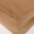 Salvatore Ferragamo Gancini Tote Bag Leather Beige Silver Auth 191526-17