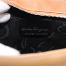 Salvatore Ferragamo Gancini Tote Bag Leather Beige Silver Auth 191526-12