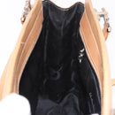 Salvatore Ferragamo Gancini Tote Bag Leather Beige Silver Auth 191526-20