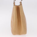 Salvatore Ferragamo Gancini Tote Bag Leather Beige Silver Auth 191526-5