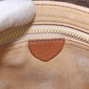 CELINE Macadam Shoulder Bag PVC Leather Brown Gold Auth 191530-12