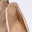CELINE Macadam Shoulder Bag PVC Leather Brown Gold Auth 191530-21
