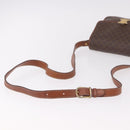 CELINE Macadam Shoulder Bag PVC Leather Brown Gold Auth 191530-7