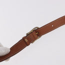 CELINE Macadam Shoulder Bag PVC Leather Brown Gold Auth 191530-8
